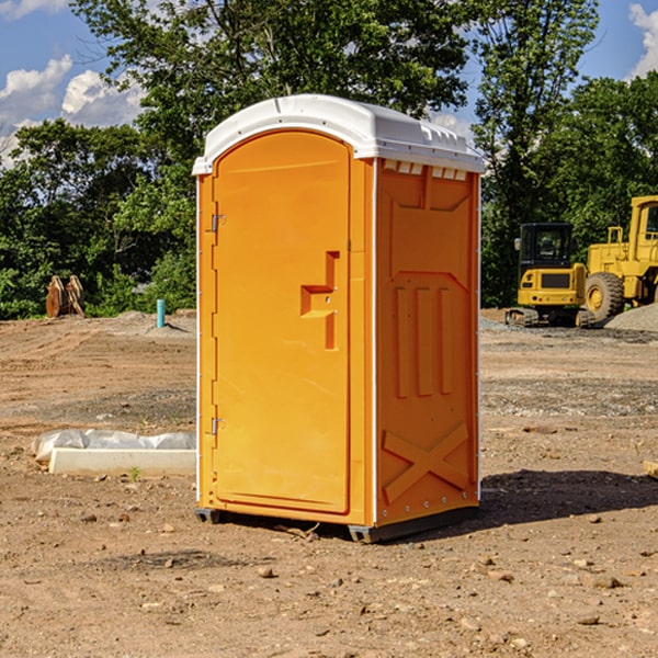 how often are the portable toilets cleaned and serviced during a rental period in Meadow South Dakota